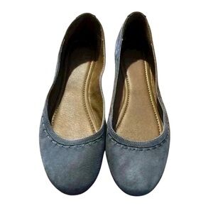 Frye Tinsley Stitch Suede Gray Ballet Flats size 8.5M